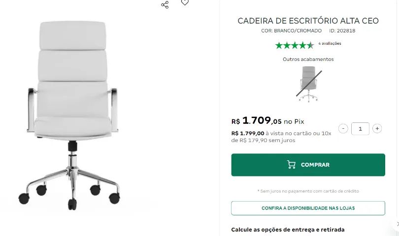 Cadeira escritorio - Foto 5