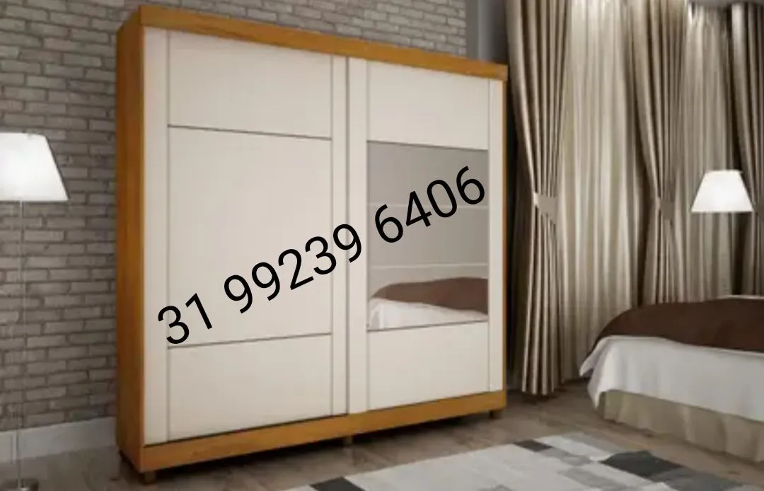 Guarda-Roupas MDF Novo com Espelho