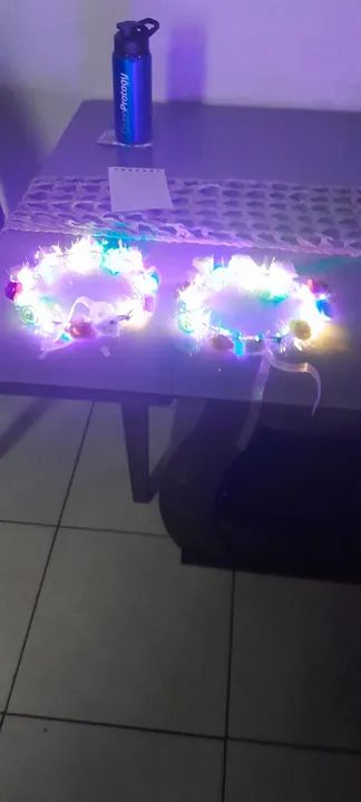 Coroa de flores com led p/ cabelo - Foto 2