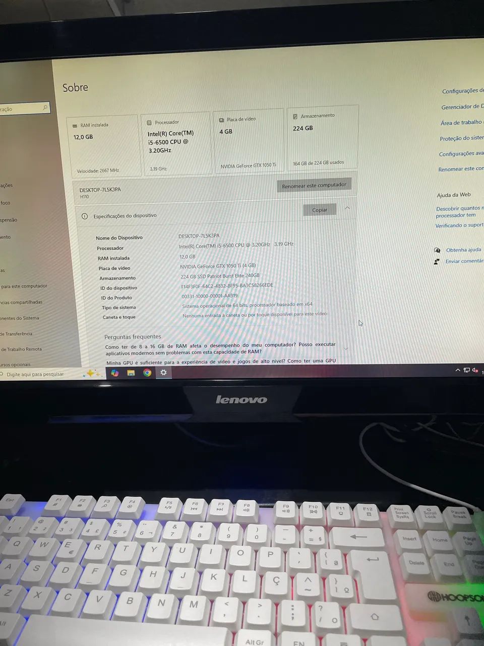Pc gamer de entrada, completo no ponto de usar  - Foto 5
