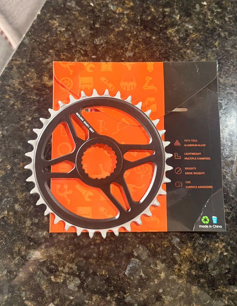 Coroa GOLDIX 36T padrão shimano 