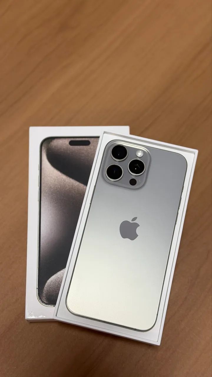 iPhone 15 Pro Max 256GB Natural Titanium, Seminovo impecável 86