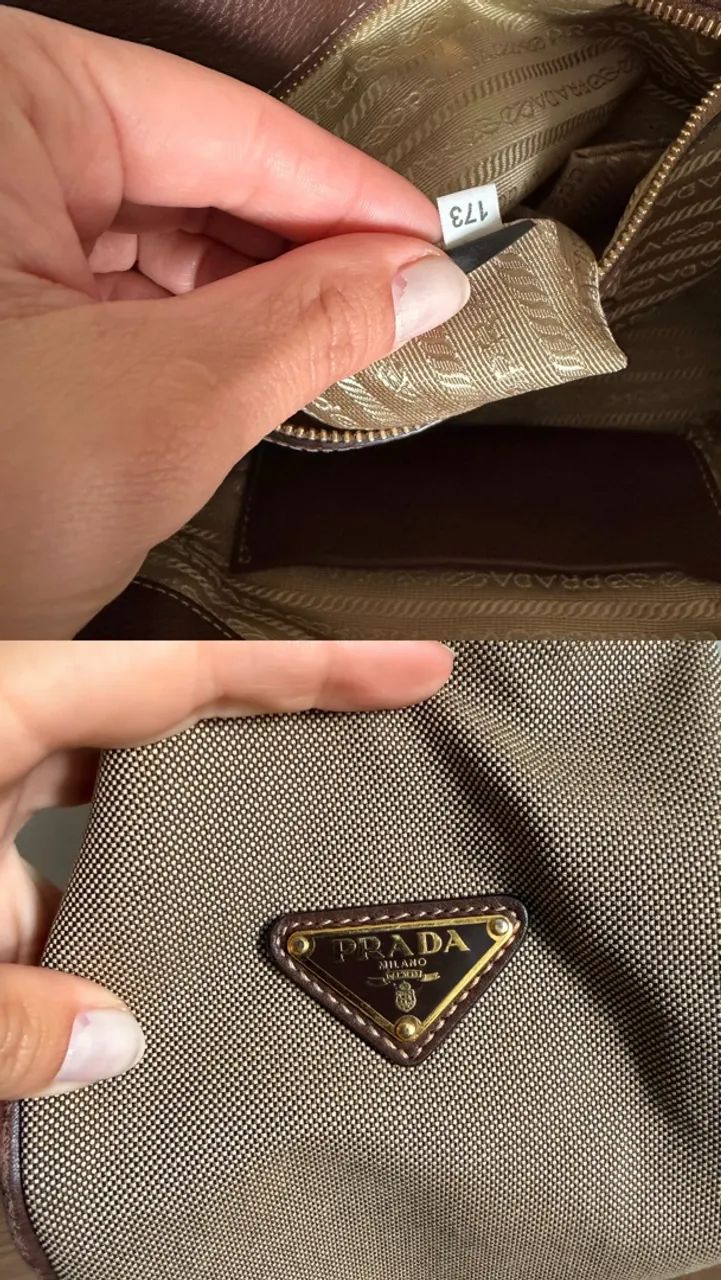 bolsa tote prada canapa vintage - Foto 2