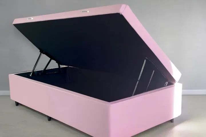 Base Baú de Solteiro Rosa Bebê