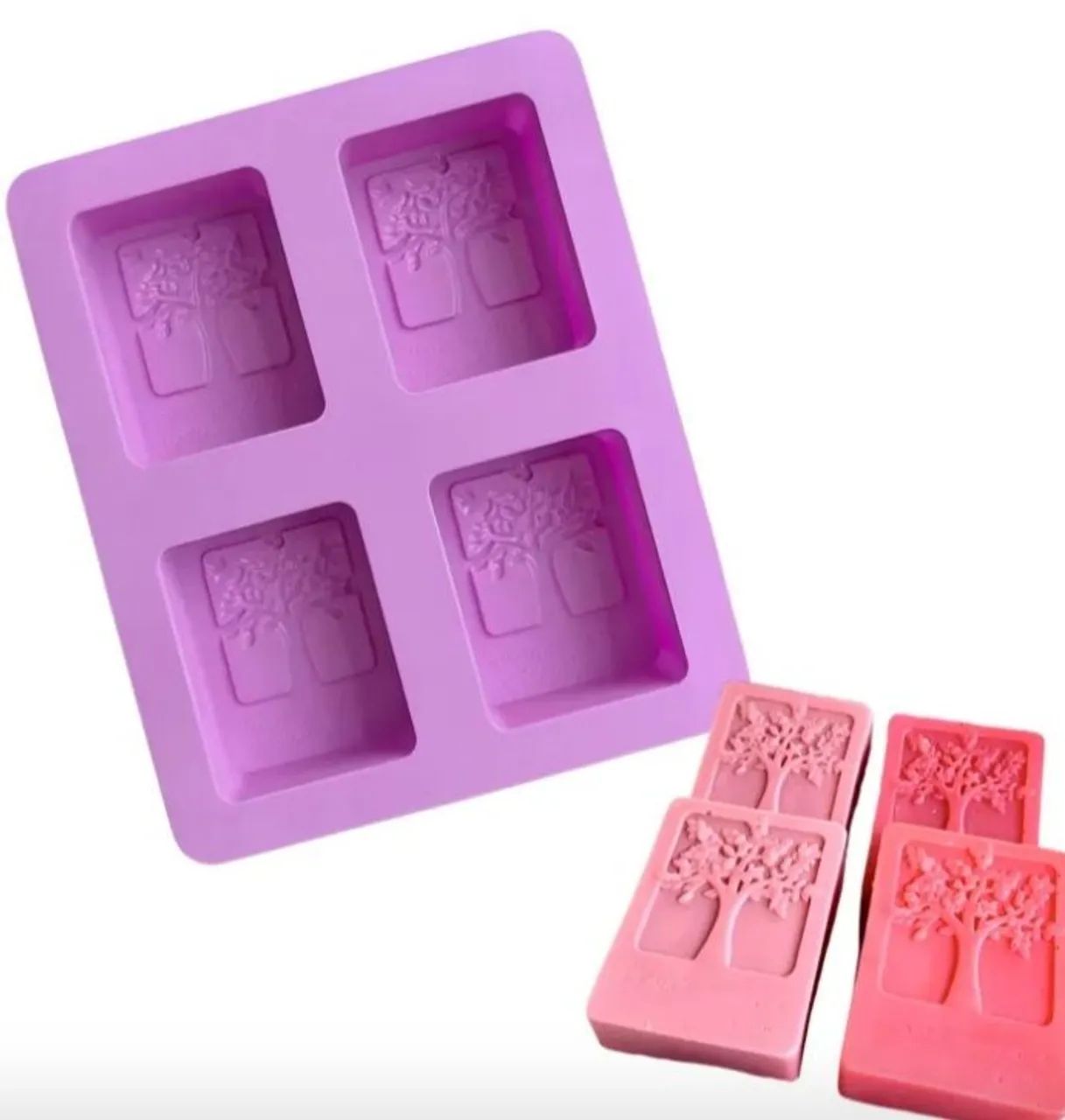 Molde de silicone para sabonetes artesanais. Árvore da vida