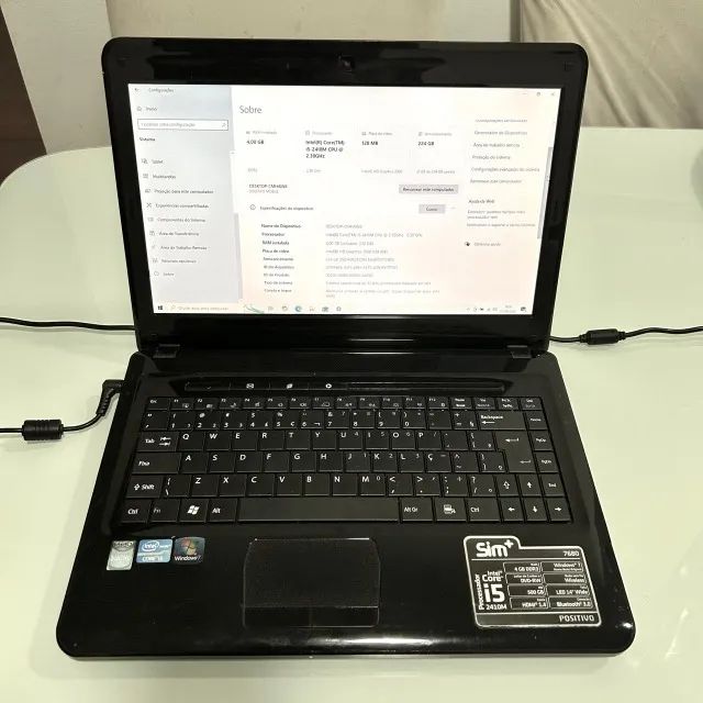 Notebook Positivo SIM+ 7680 Core i5 4GB SSD 240GB Windows 10