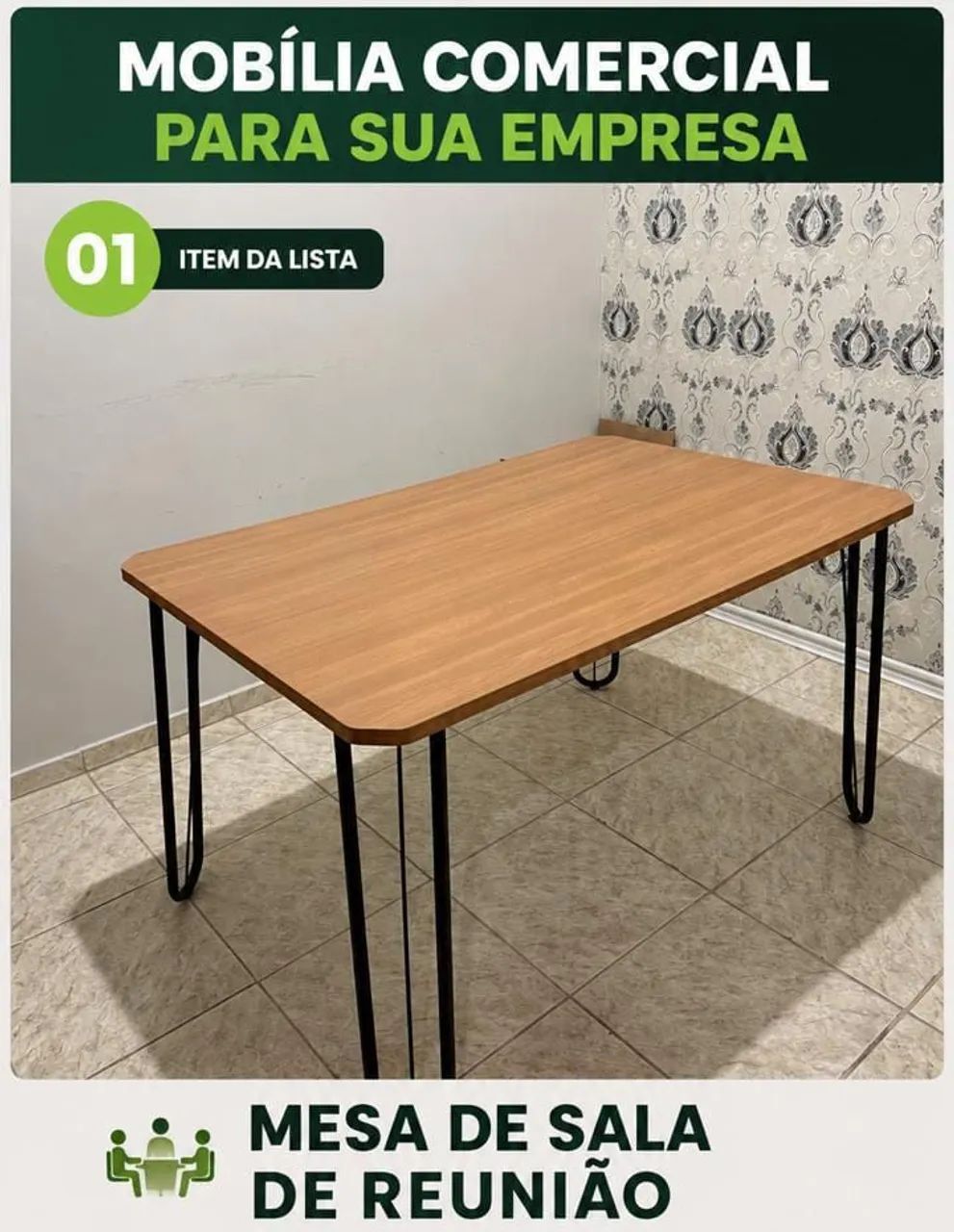 Mesa de sala de reunião 
