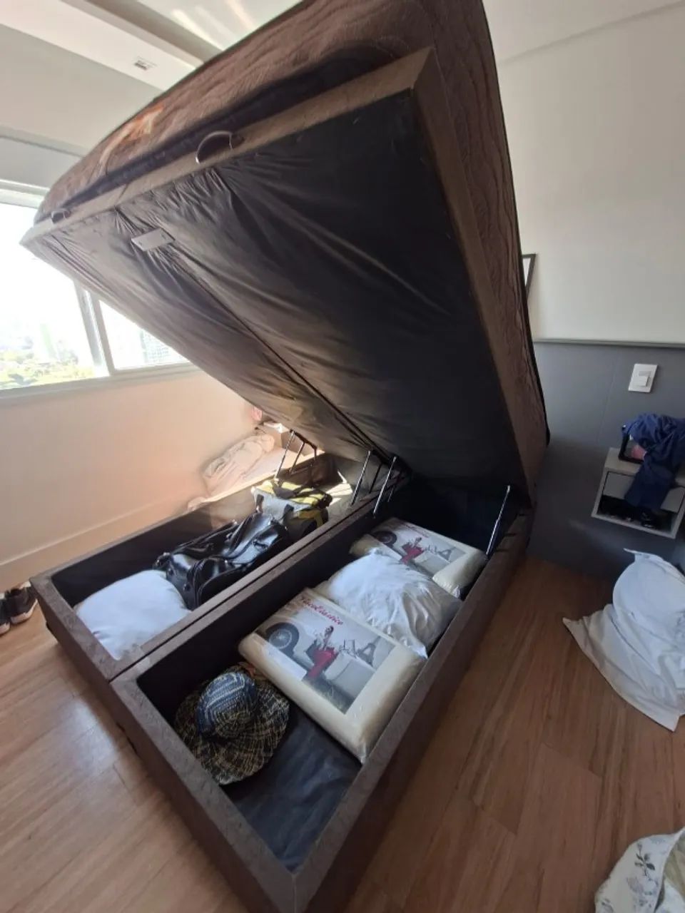 CAMA BOX COM COLCHÃO QUEEN - Foto 4