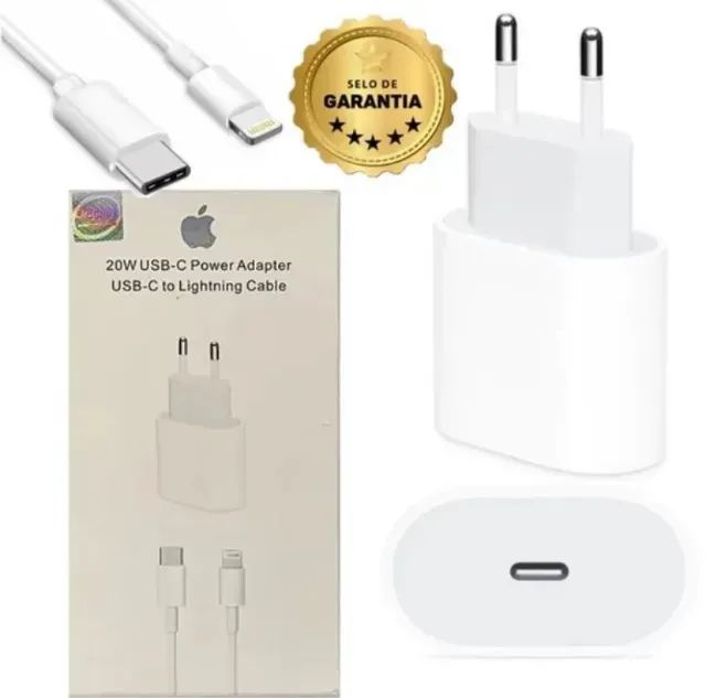 Carregador de iPhone 20w Turbo Fonte+Cabo - Foto 2