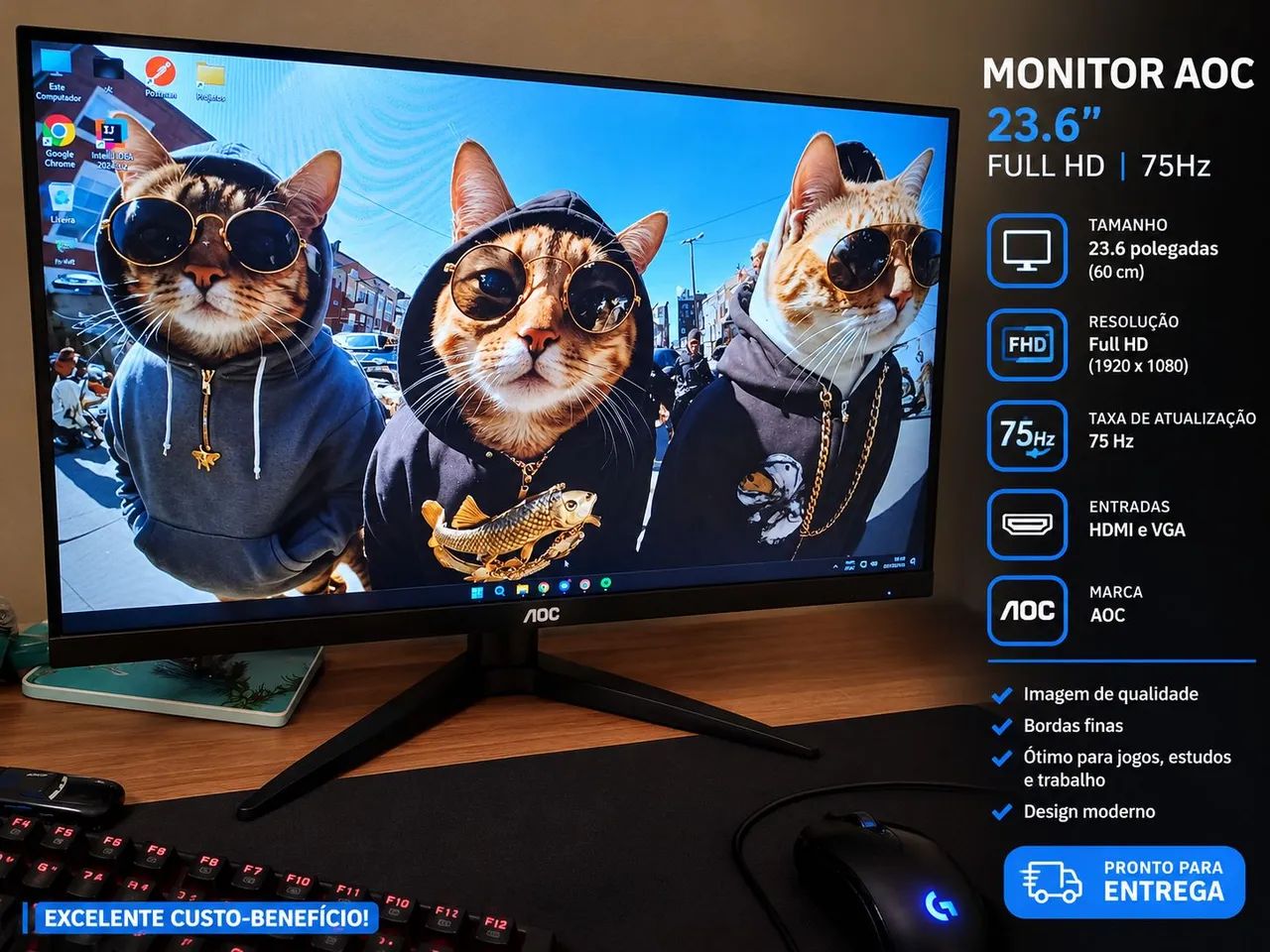 Monitor Aoc 24 polegadas