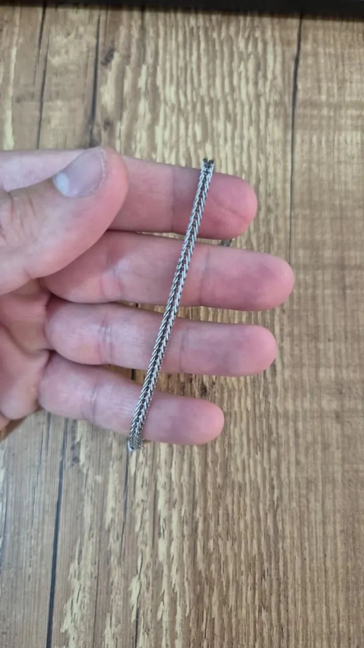 Pulseira em aço - elo trabalhado - Foto 2