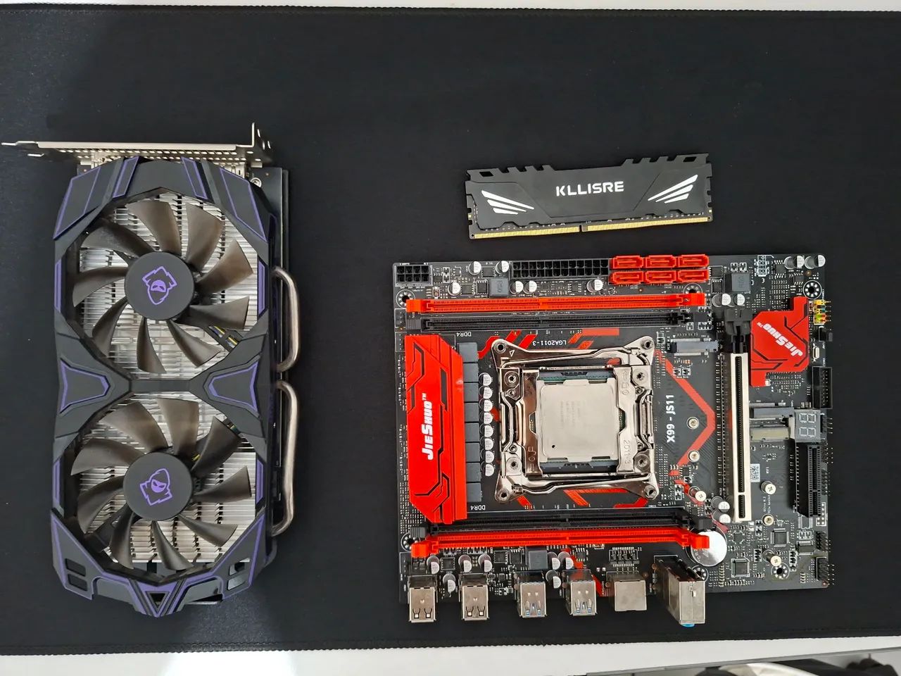 Kit xeon 2680v4 com 8gb ddr4 e rx580 8gb