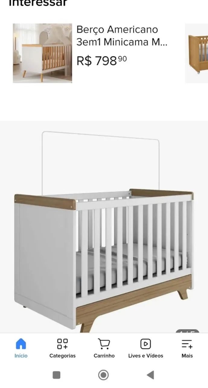 Berço mini cama 3 em 1