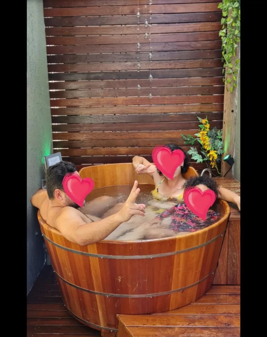 Ofuro madeira cedro com aquecedor e spa com jatos