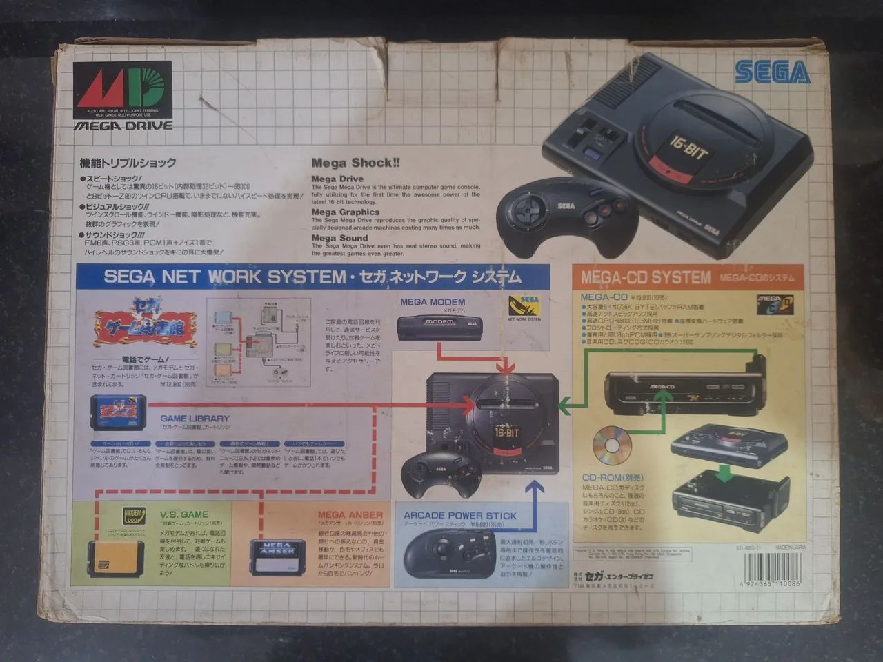 Megadrive na caixa, 2 controles e 8 jogos  - Foto 5