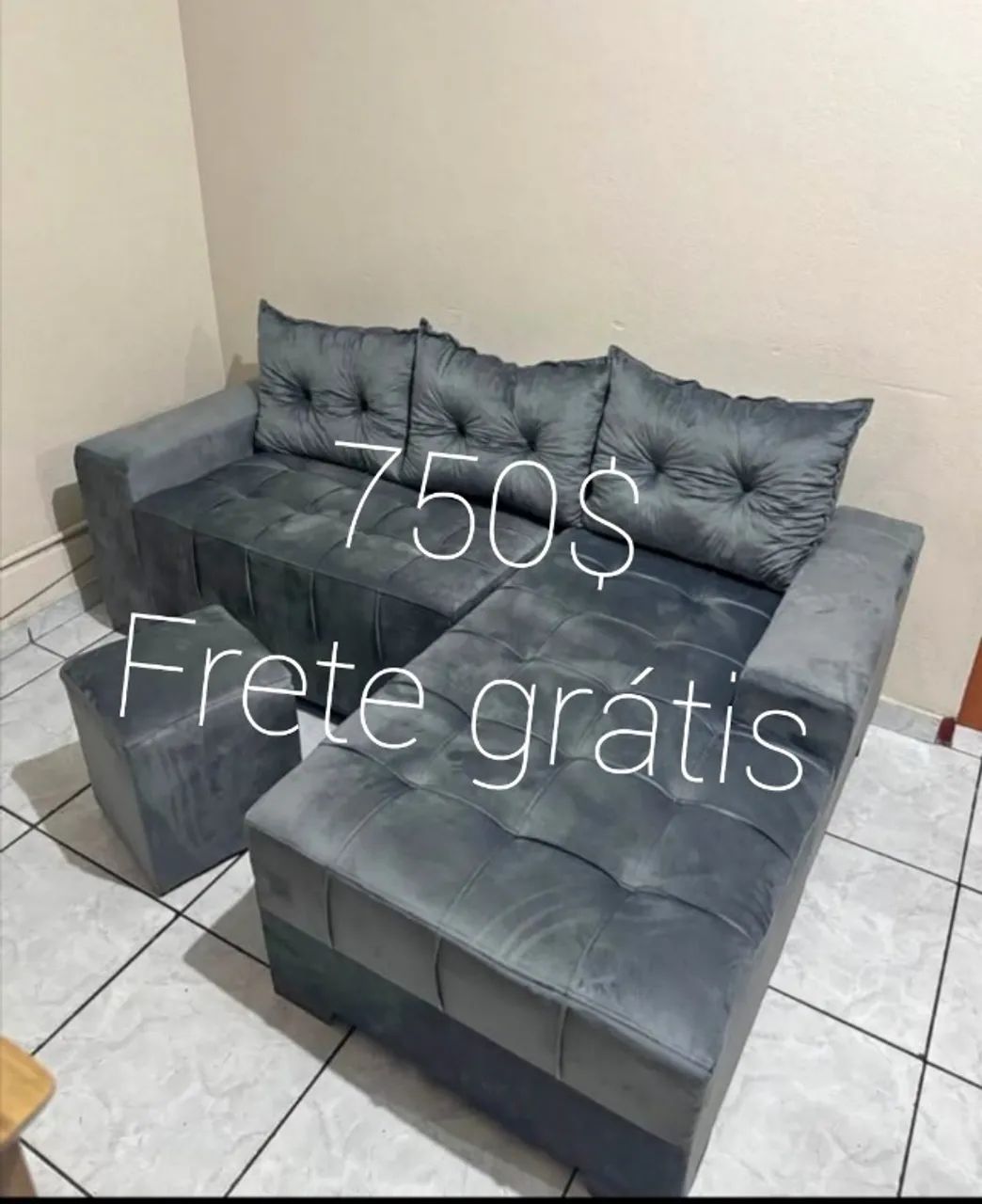 Sofá chaise! Valor 750 frete grátis 