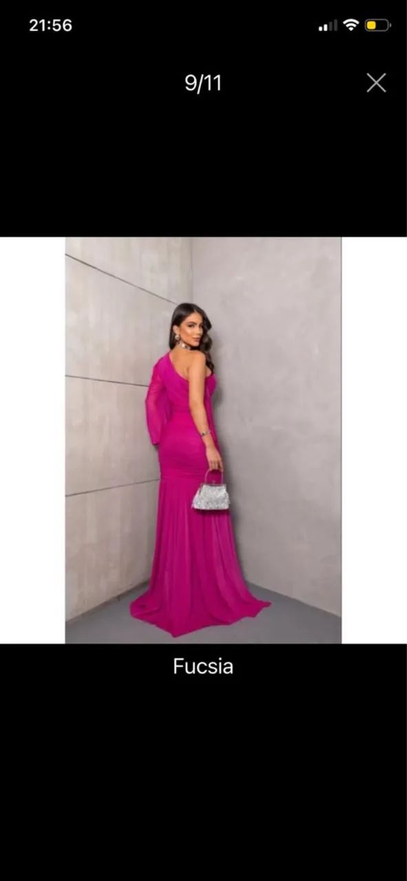 Vestido casamento fucsia 