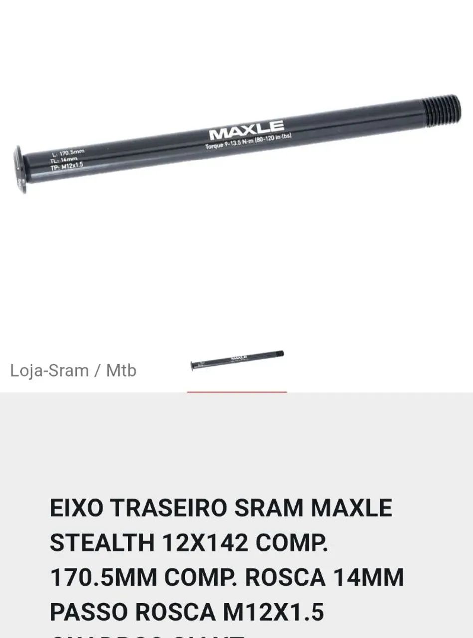Eixo passante  maxle