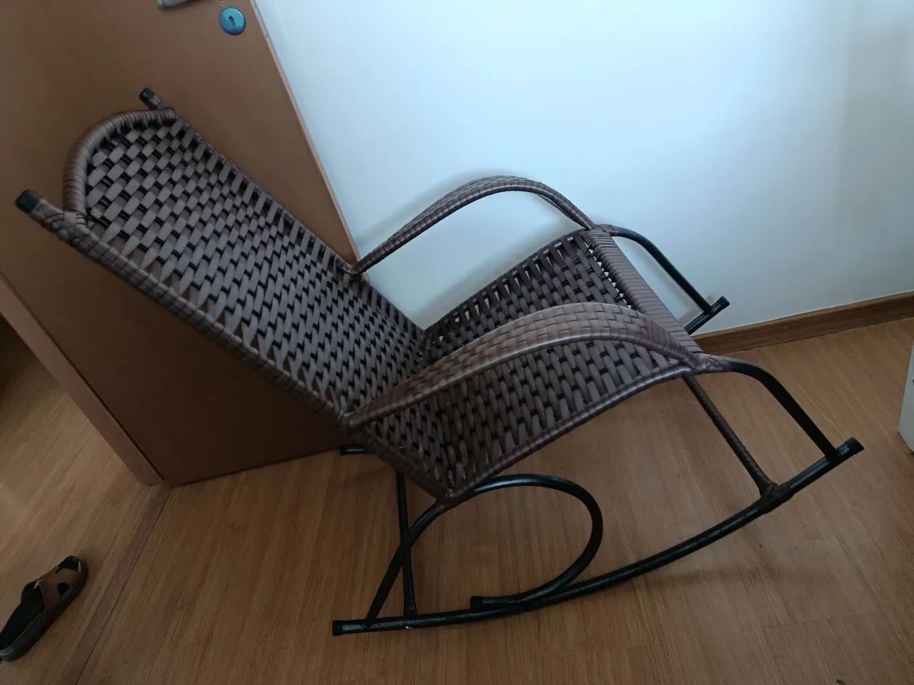Cadeira de balanço de rattan - Foto 4