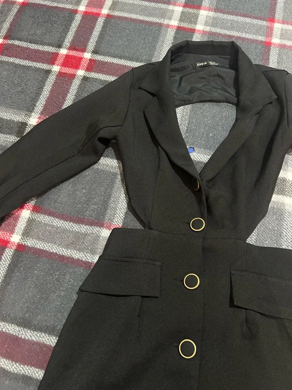 Casaco preto shein 