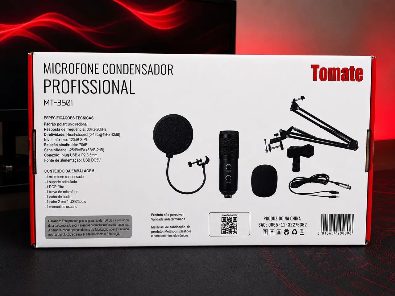 MICROFONE CONDENSADOR PROFISSIONAL MT-3501  - Foto 2