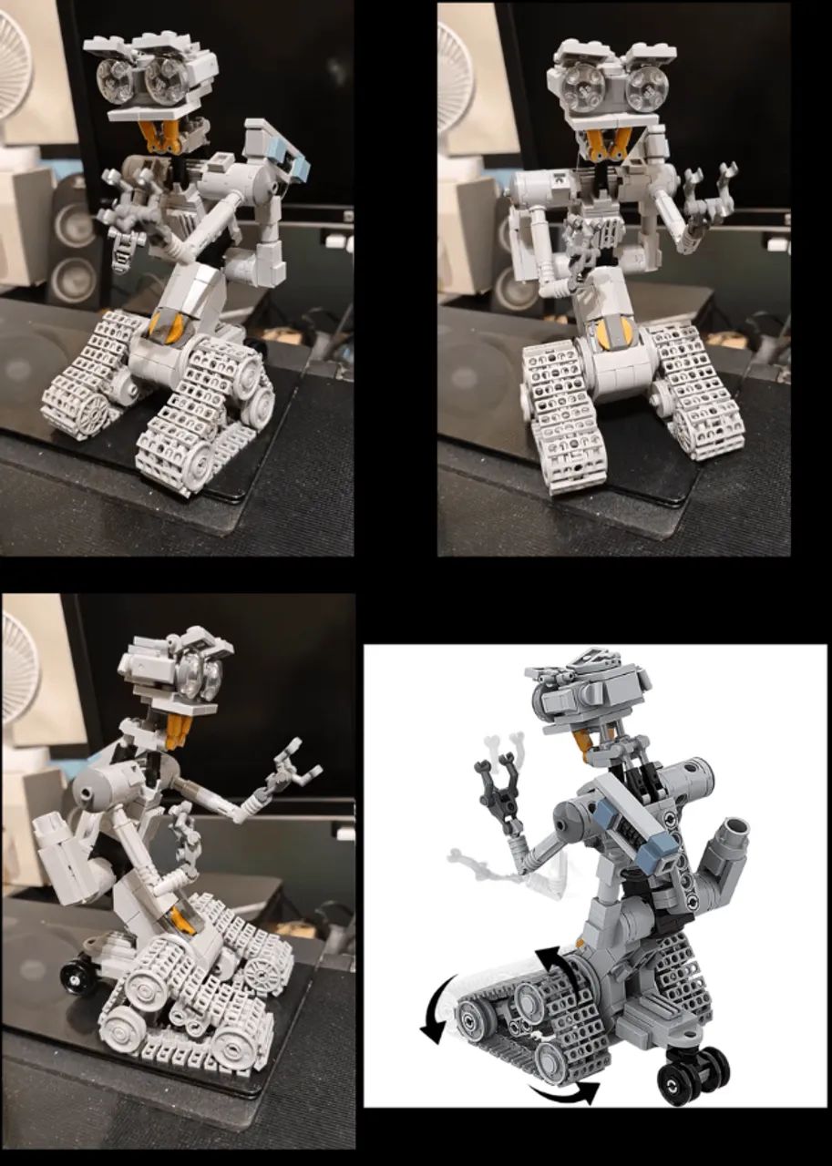 robô johnny 5 e batmóvel 1989 - blocos de montar - Foto 2