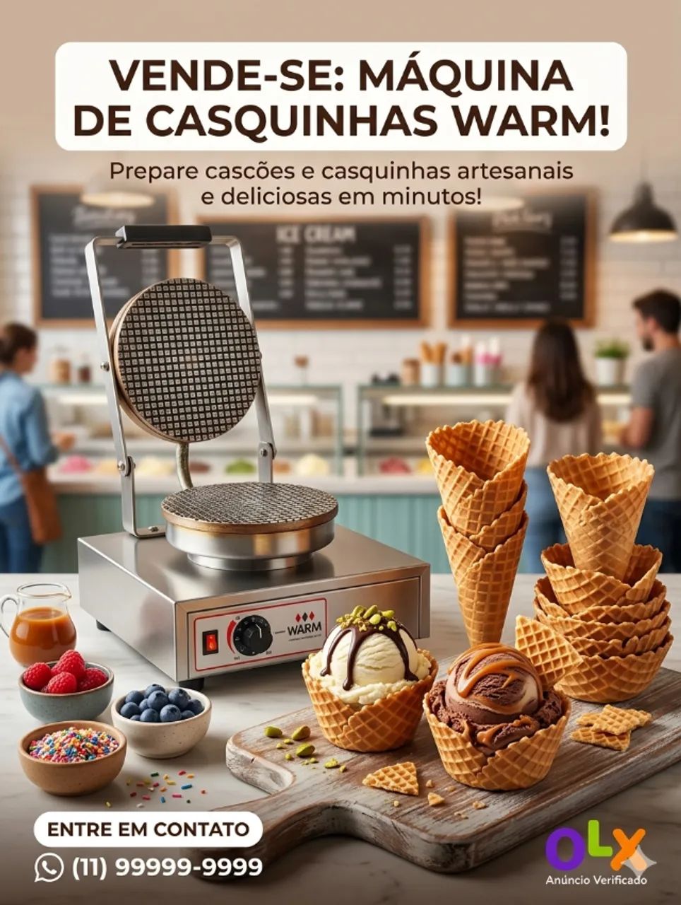 Maquina de casquinha Big Kone warm