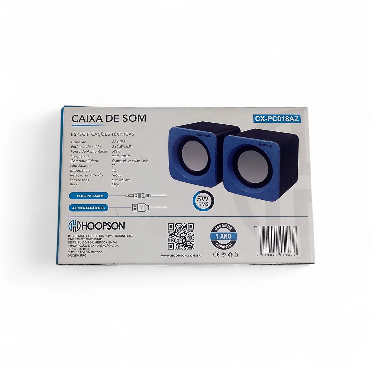 Caixa de som Pc hoopson azul  - Foto 2
