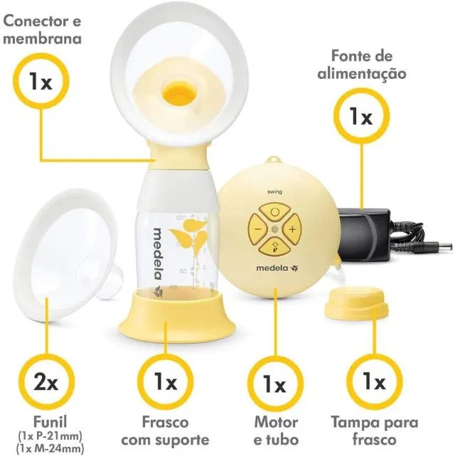 Bomba de Tirar Leite Medela Swing Flex Elétrica - Foto 5