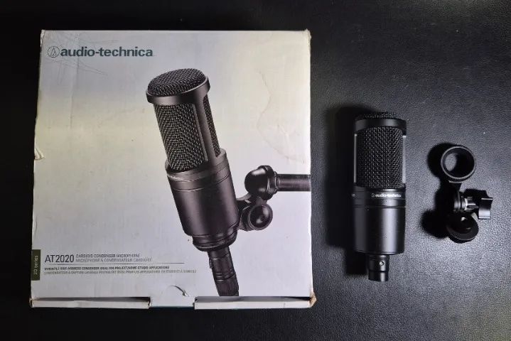 Microfone audio-technica AT2020 Pro Cardioide Condensador, Preto