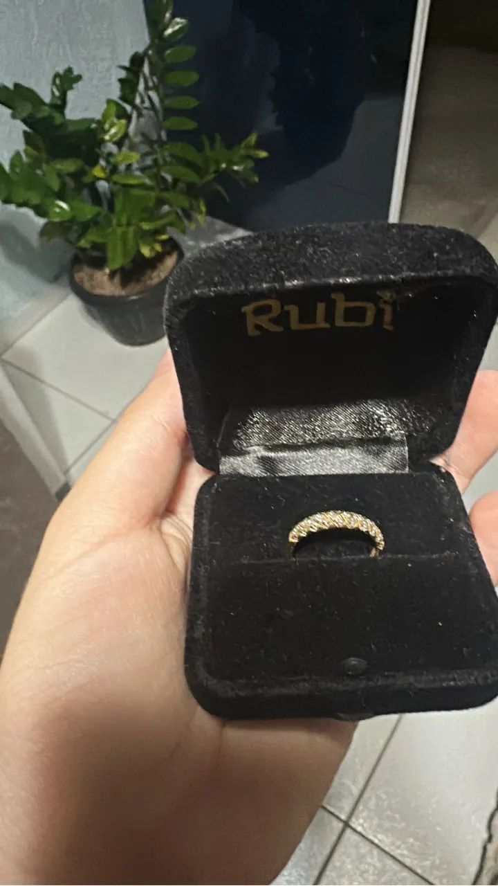 Anel 18k rubi