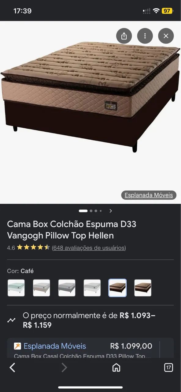 Cama box casal ortopédica 