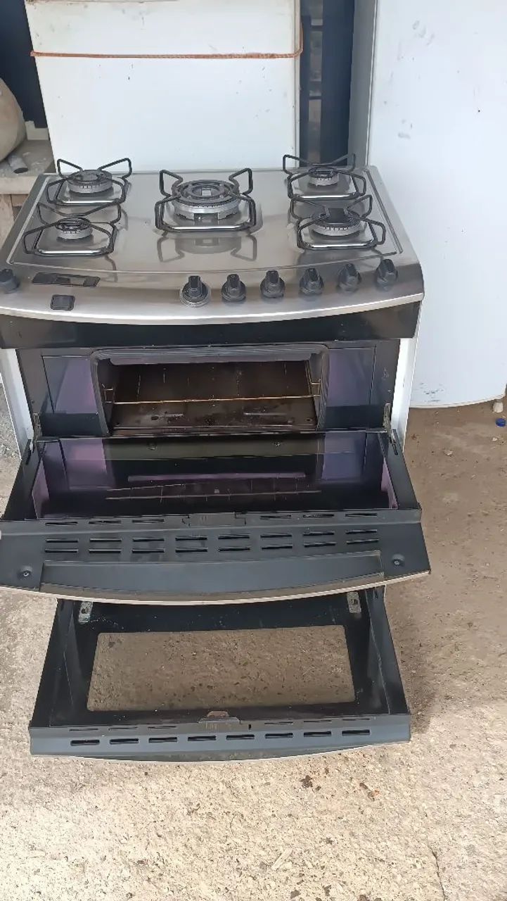 Vendo fogão de dois fornos elétrico a gásm - Foto 5