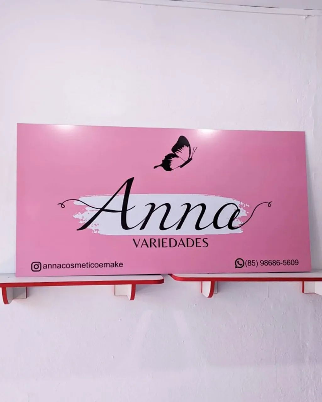 Fachada rosa para loja