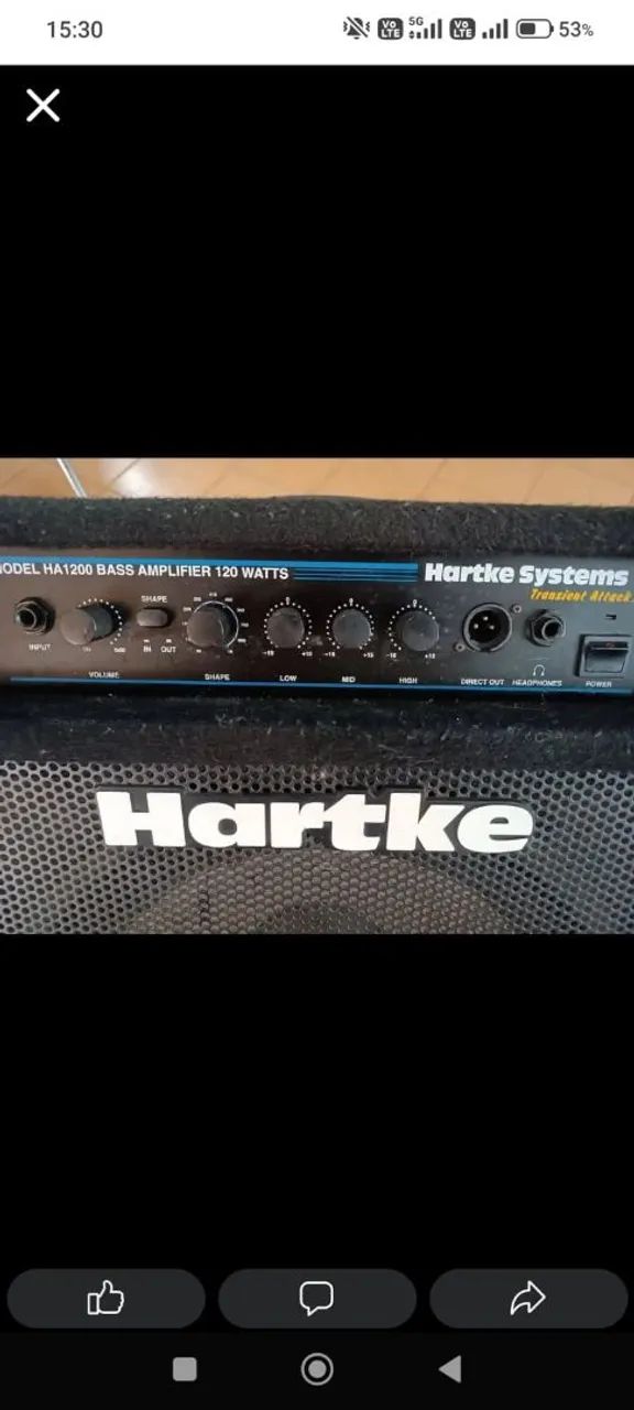 Amplificador Baixo Hartke kickback 15  - Foto 2