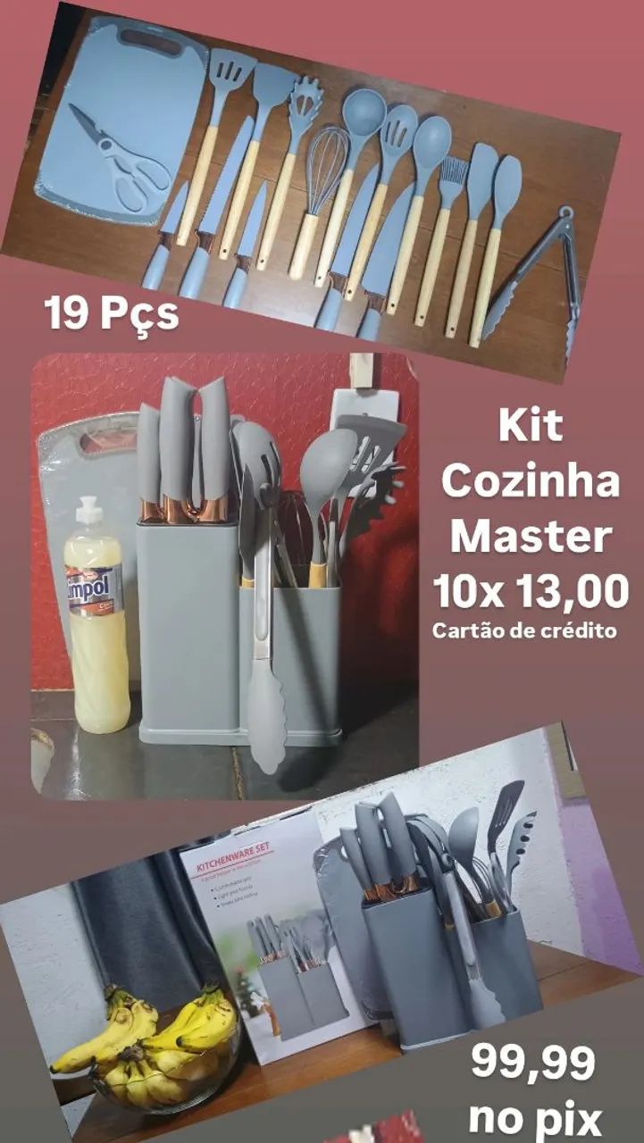 Kit cozinha master 19 peças