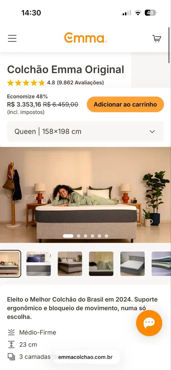 Colchão Emma modelo original Quemm - Foto 4