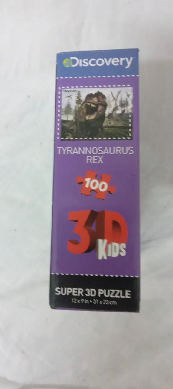 Quebra Cabeça Super 3D Modelo Dinossauro Pré-História - São 2 iguais - 100 Peças Multikids - Foto 3
