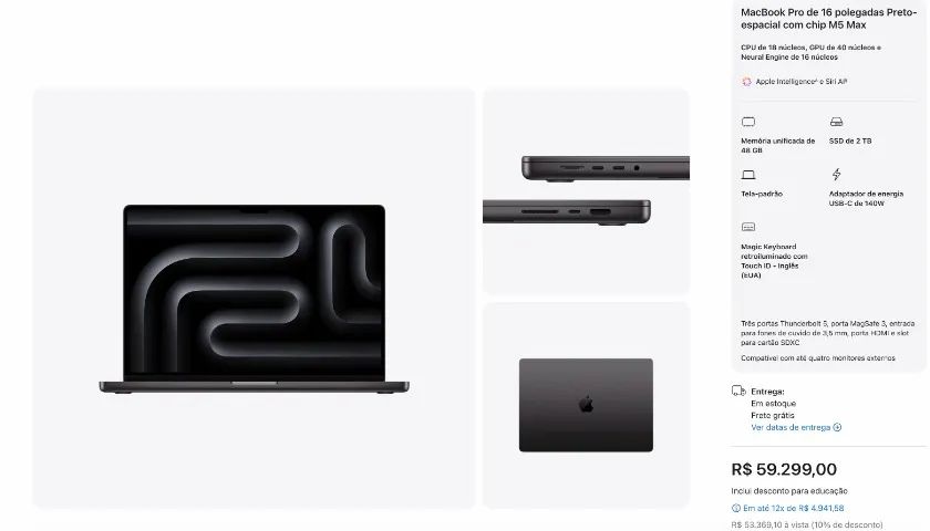 MacBook Pro M5 Max 48 GB / 2 TB 16" - Foto 2