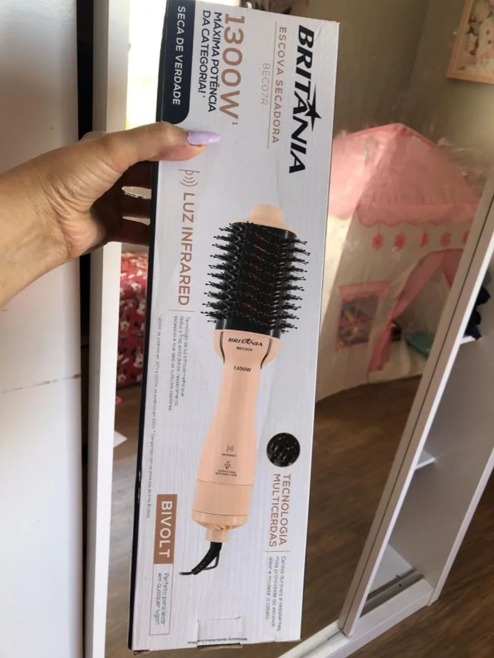 Escova Secadora Britânia 1300W 4 em 1 Rosa - Nova - Foto 3