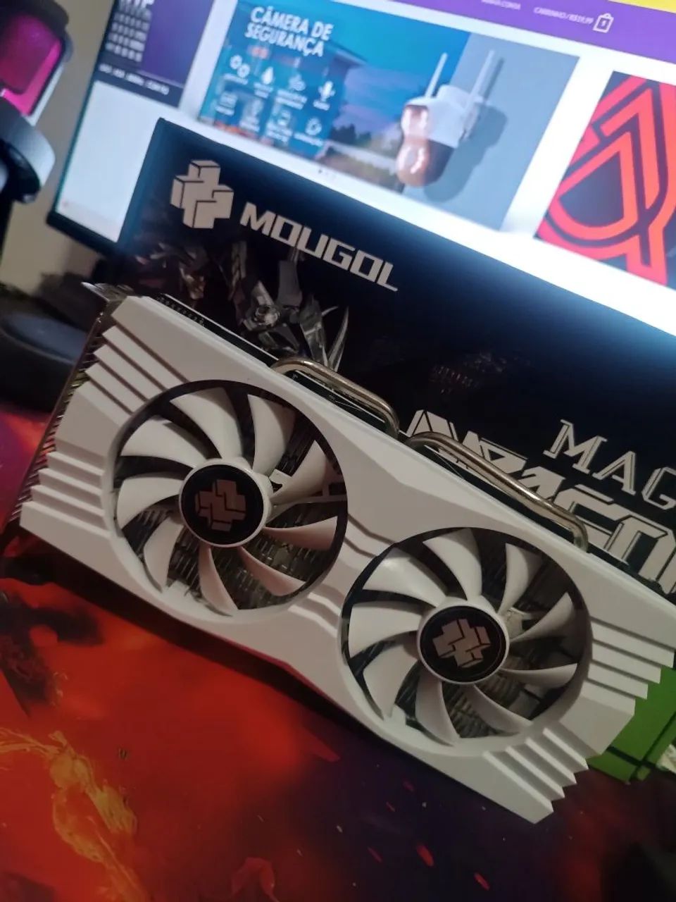Placa de vídeo RX580 8GB - Branca- Mougol