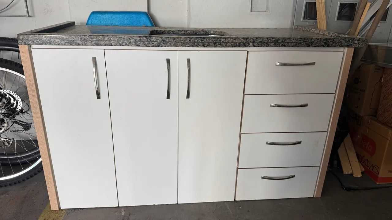 Balcão de cozinha com pia de mármore  - Foto 2