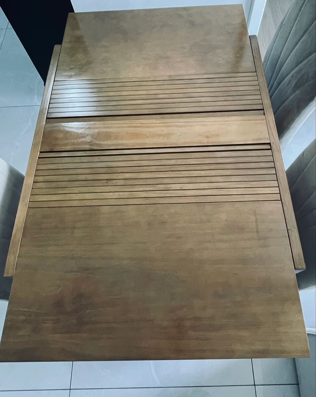 Mesa de jantar de madeira 6 lugares com extensor  - Foto 3