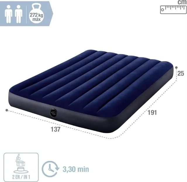 Colchão de Casal Inflável Marca INTEX  - Foto 2