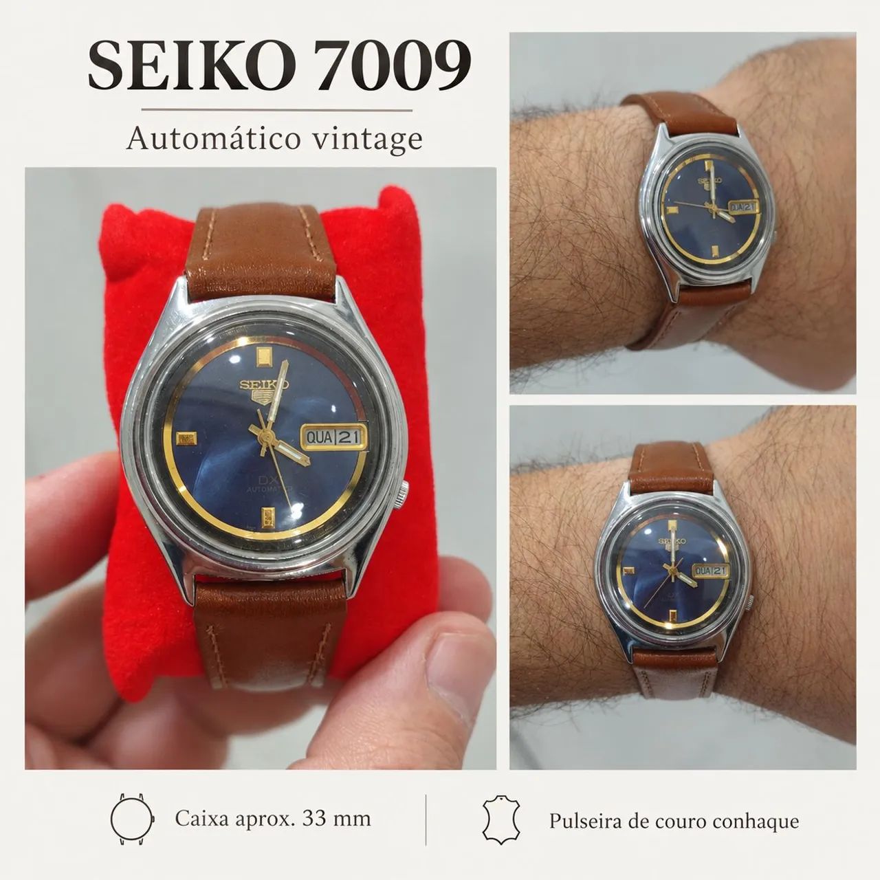 Relógio Seiko automático 7009