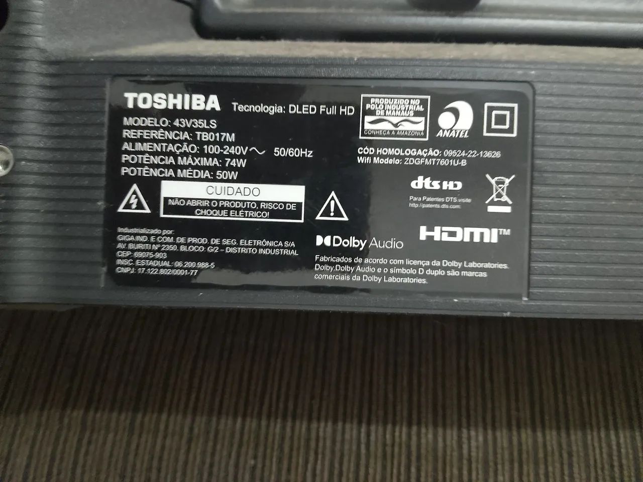 Peças de TV smart 43