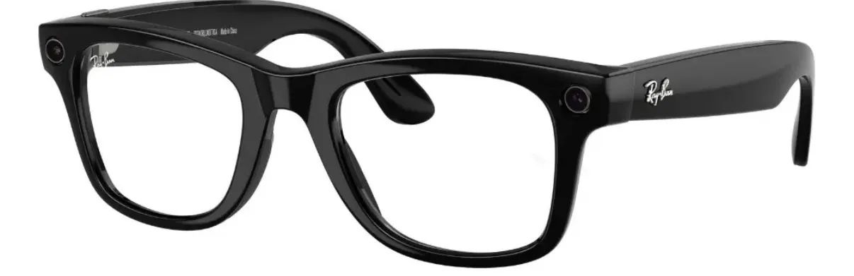 Oculos Ray-ban Wayfarer Meta Shiny Black / Trans. Gph. Green
