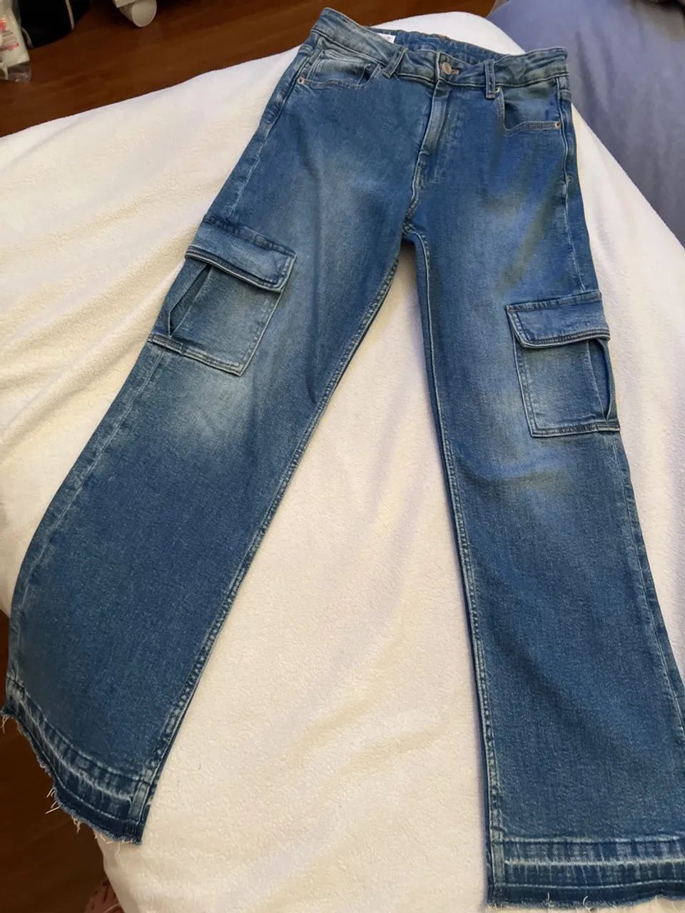 Calça Zara infantil jeans cargo 
