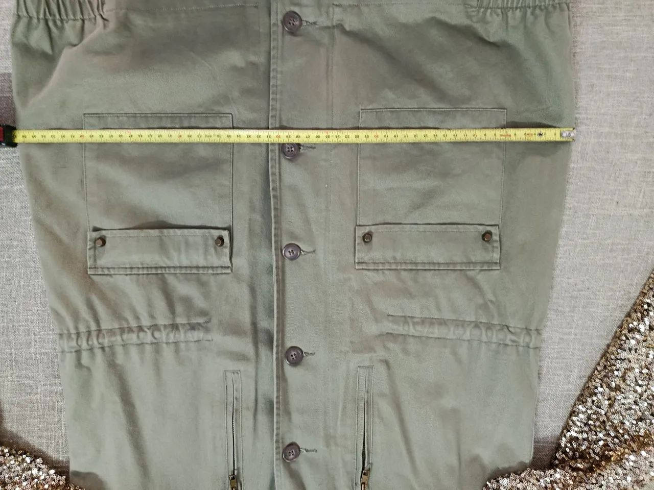 Parka verde mangas em paetê  - Foto 4
