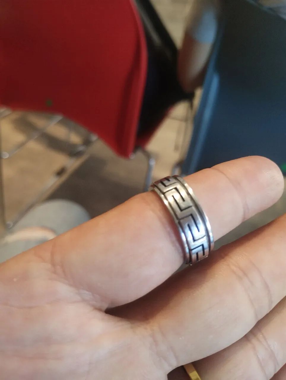 Anel Titanium chave grego anti stress  - Foto 3